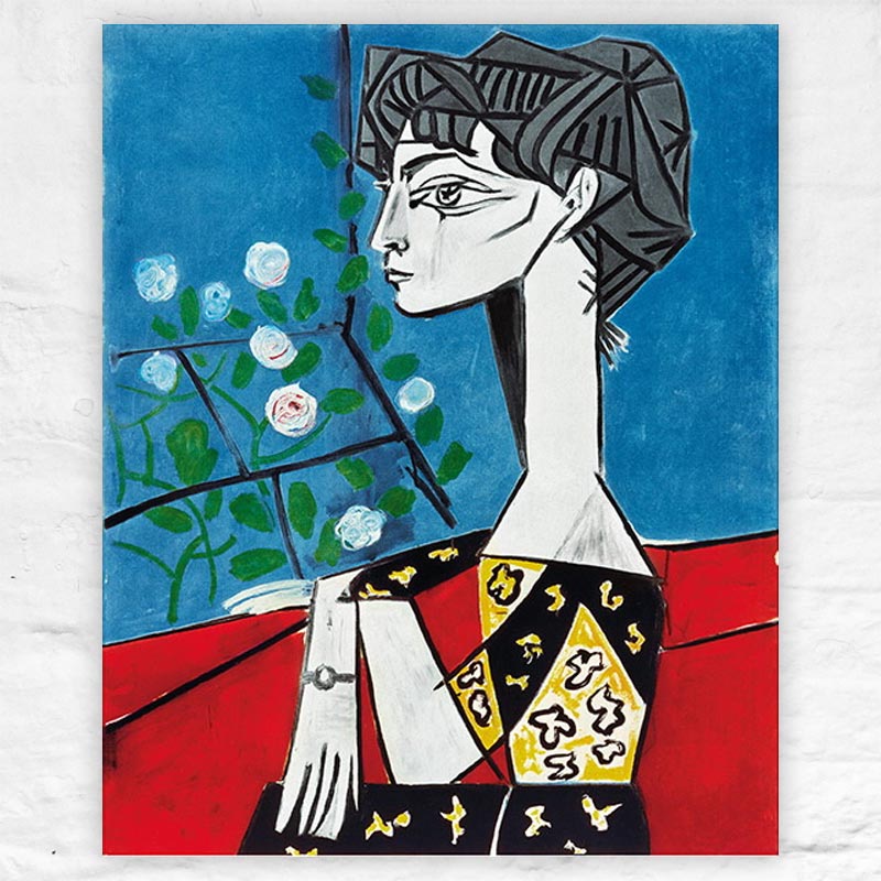 Jaqueline with Roses, 1954 print by Pablo Picasso - limited edition of 1000 copies.