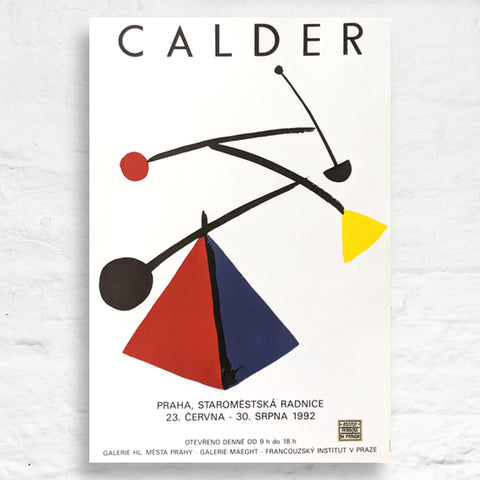 Prague 1992 exhibition poster by Alexander Calder