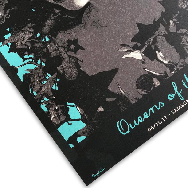 Queens of the Stone Age, Zurich poster by Tommy Davidson-Hawley - hand pulled 3 colour screenprint, artist's proof