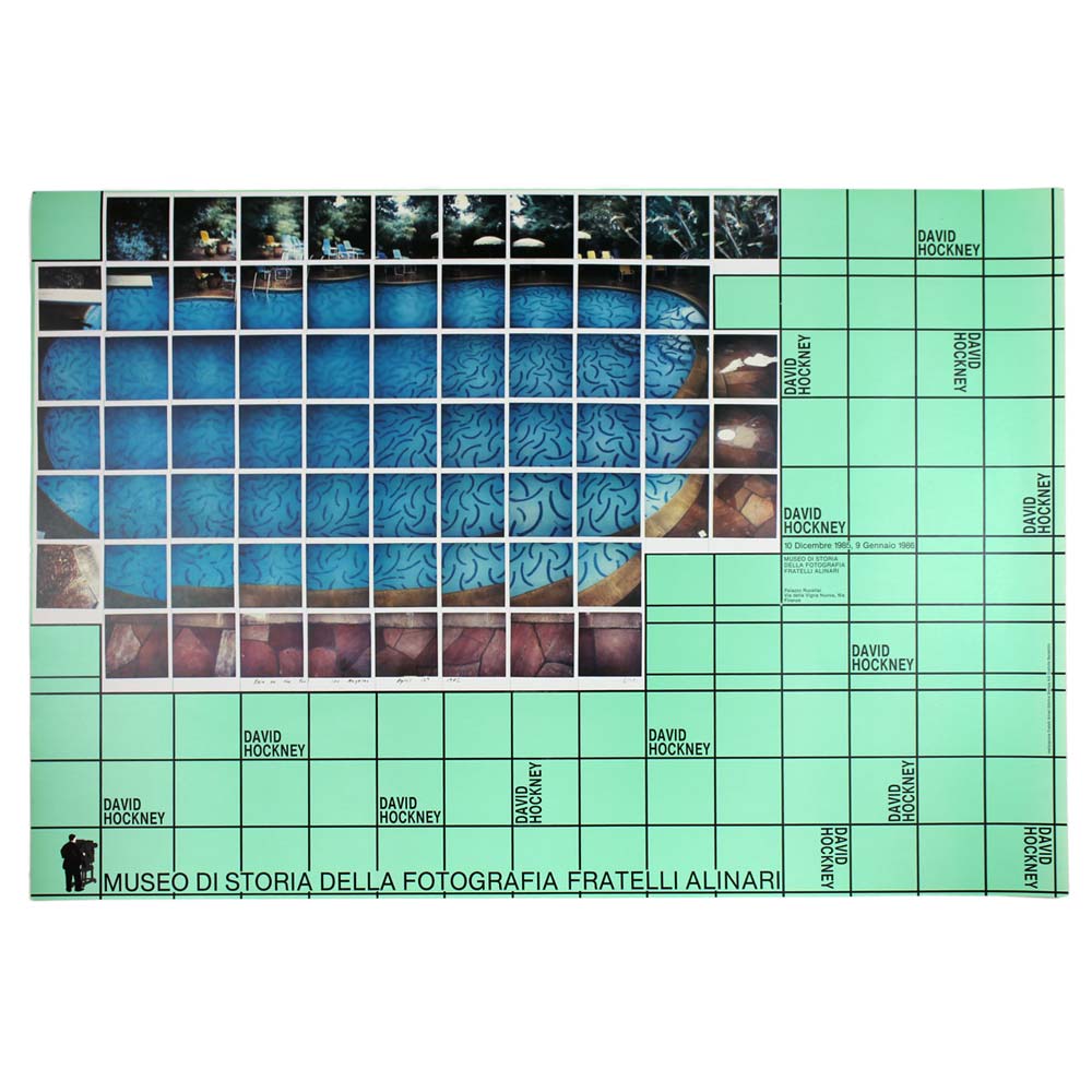 Rain on Pool Poster vintage poster (1983) by David Hockney