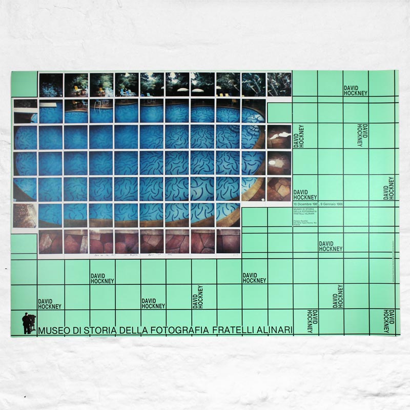 Rain on Pool Poster vintage poster (1983) by David Hockney