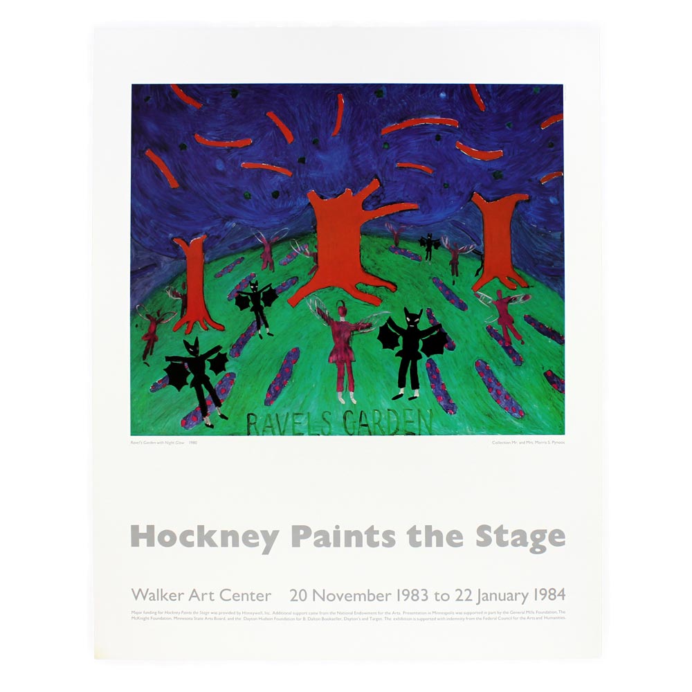 Ravel's Garden (White), Walker Art Center Poster (1983) by David Hockney