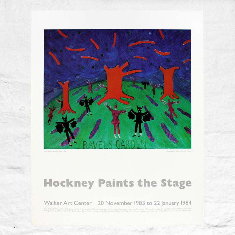 Ravel's Garden (White), Walker Art Center Poster (1983) by David Hockney