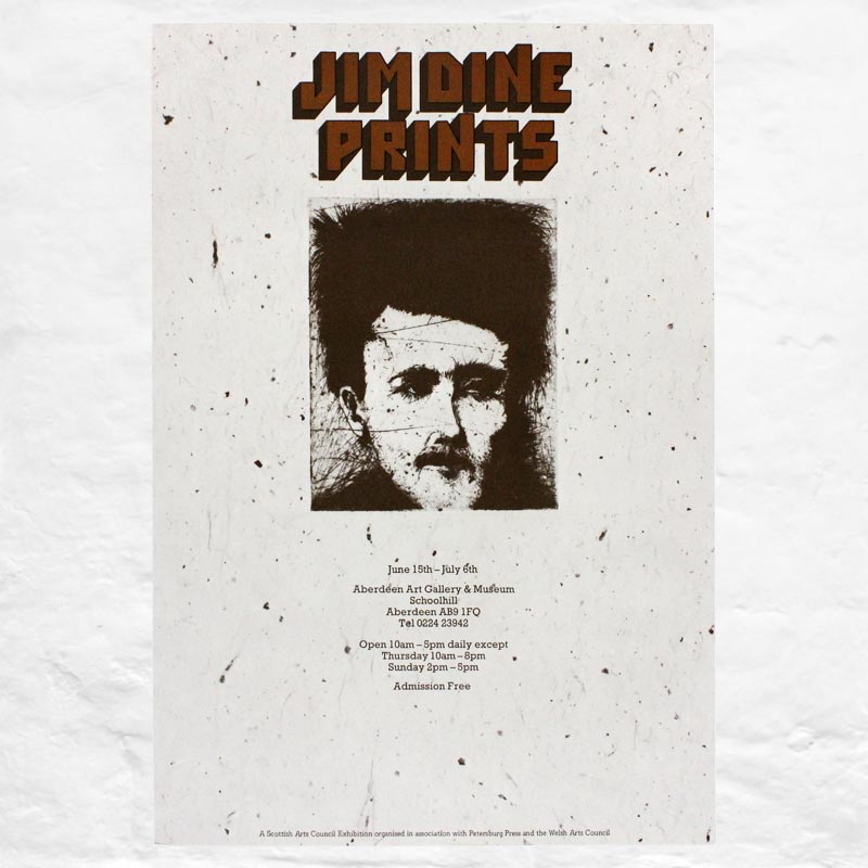 Rimbaud Alchemy on Japanese Paper poster by Jim Dine (Aberdeen Art Gallery, Scotland, 1974)