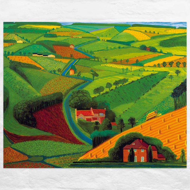 Road Across the Wolds Poster by David Hockney