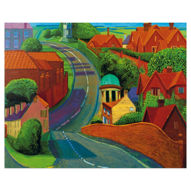 Road to York Through Sledmere Poster by David Hockney
