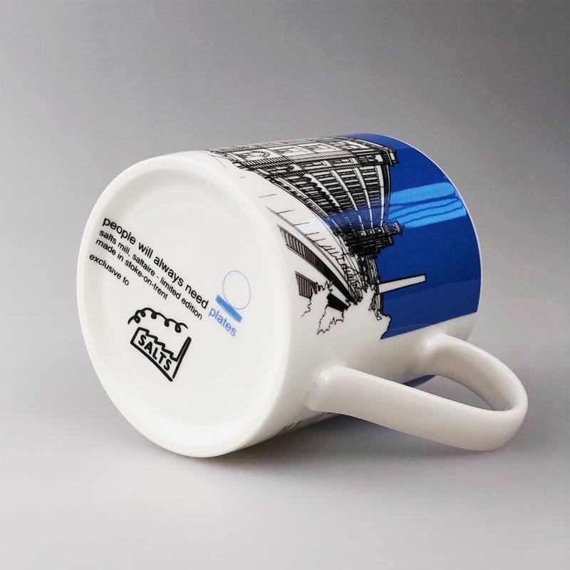 Salts Mill Mug by People Will Always Need Plates - exclusive to Salts - Blue
