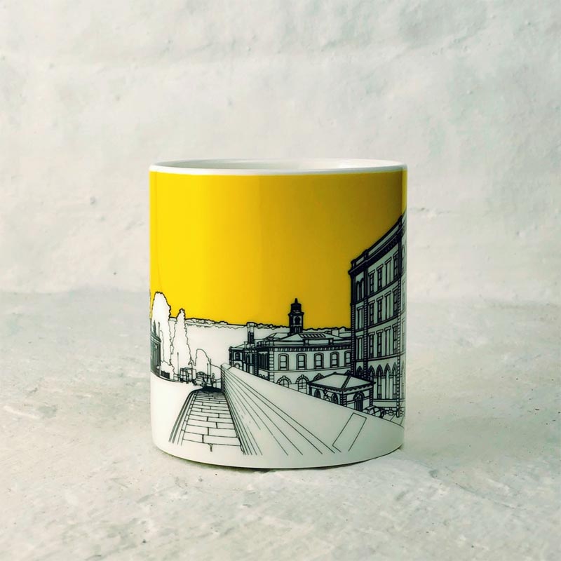 Salts Mill Mug by People Will Always Need Plates - exclusive to Salts - Yellow