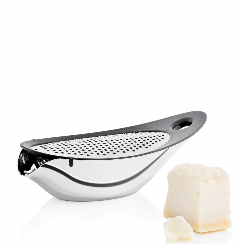 Navetta parmesan grater (polished stainless steel) des. Daniels & Erdwiens for blomus