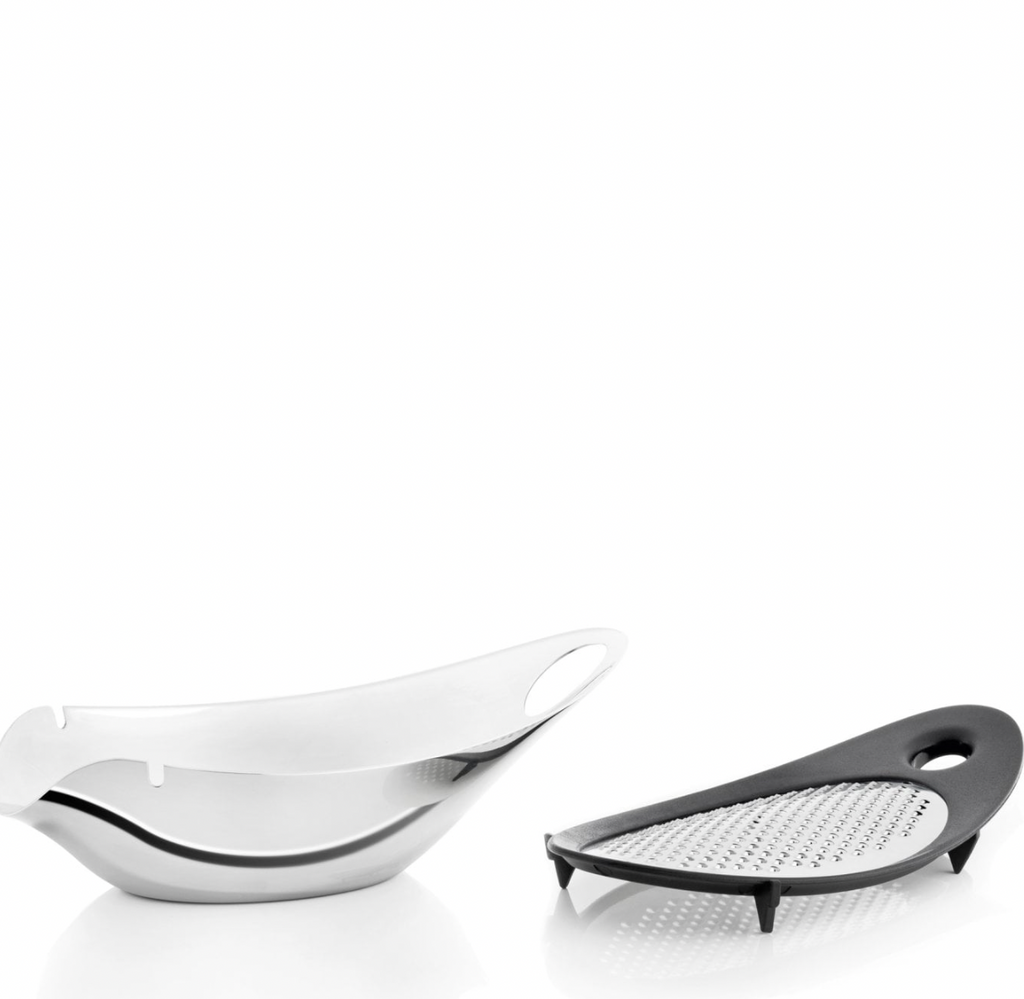 Navetta parmesan grater (polished stainless steel) des. Daniels & Erdwiens for blomus