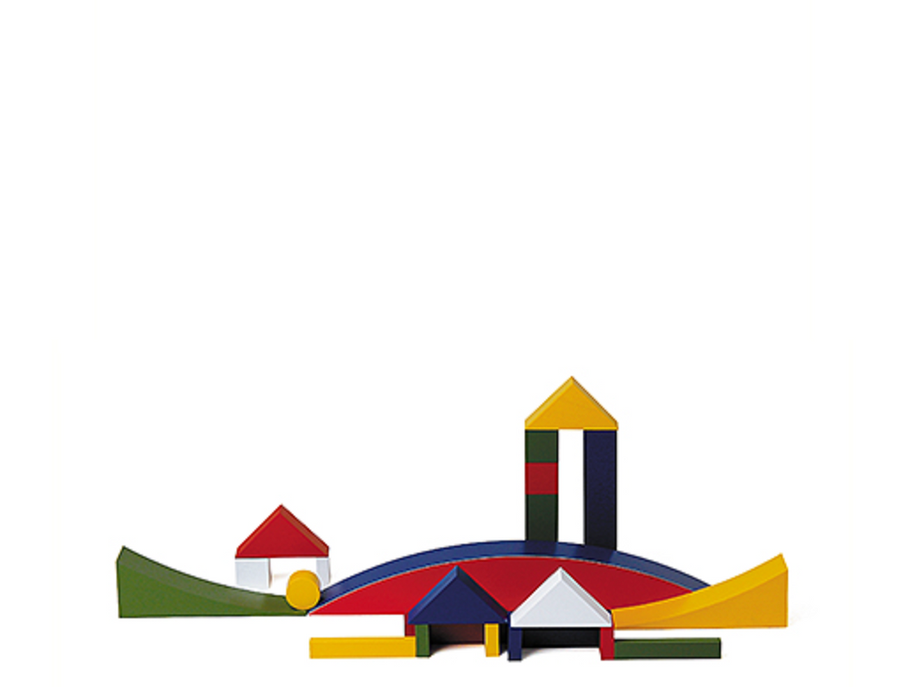 Bauhaus Building Game des. Alma Siedhoff-Buscher, 1923 - contemporary reissue made by Naef Spiele