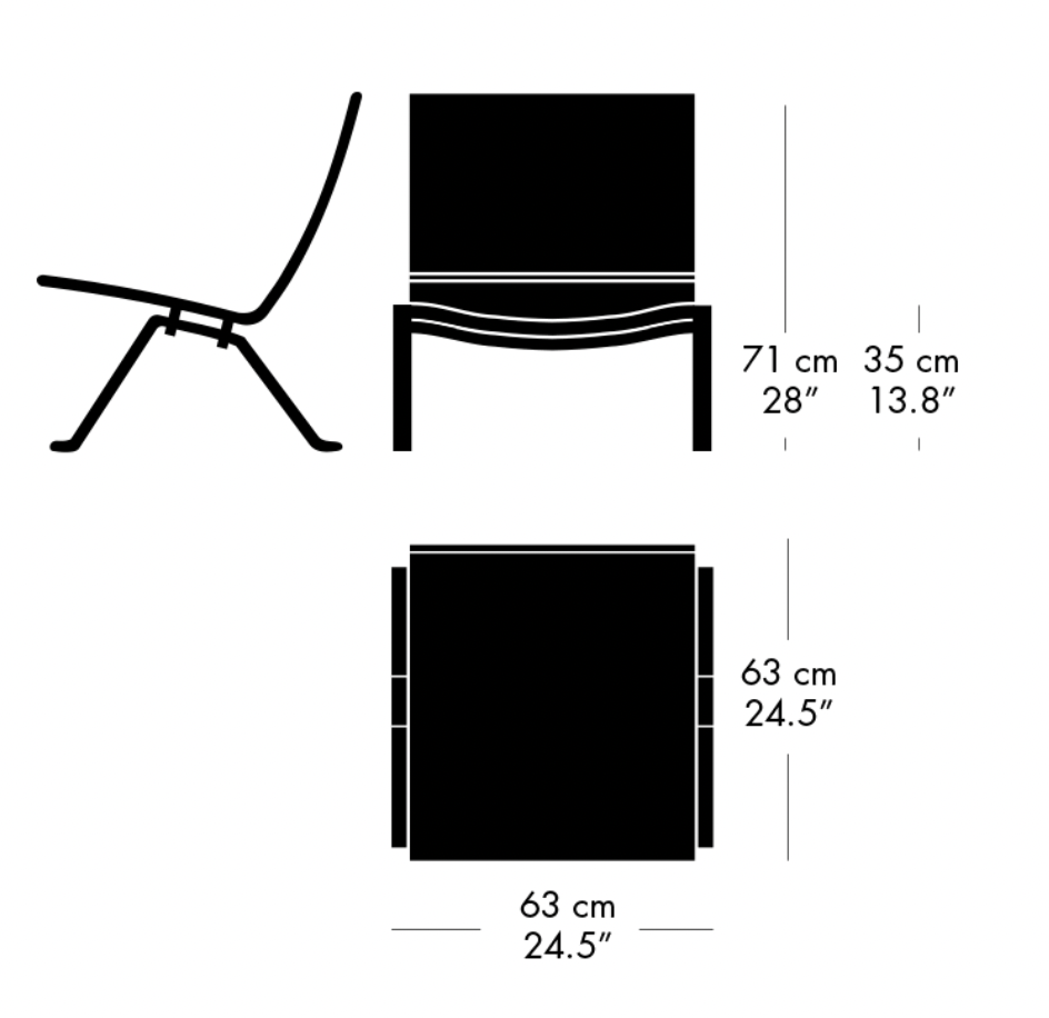 PK22 Lounge Chair - Aura Leather, Walnut - des. Poul Kjærholm, made by Fritz Hansen