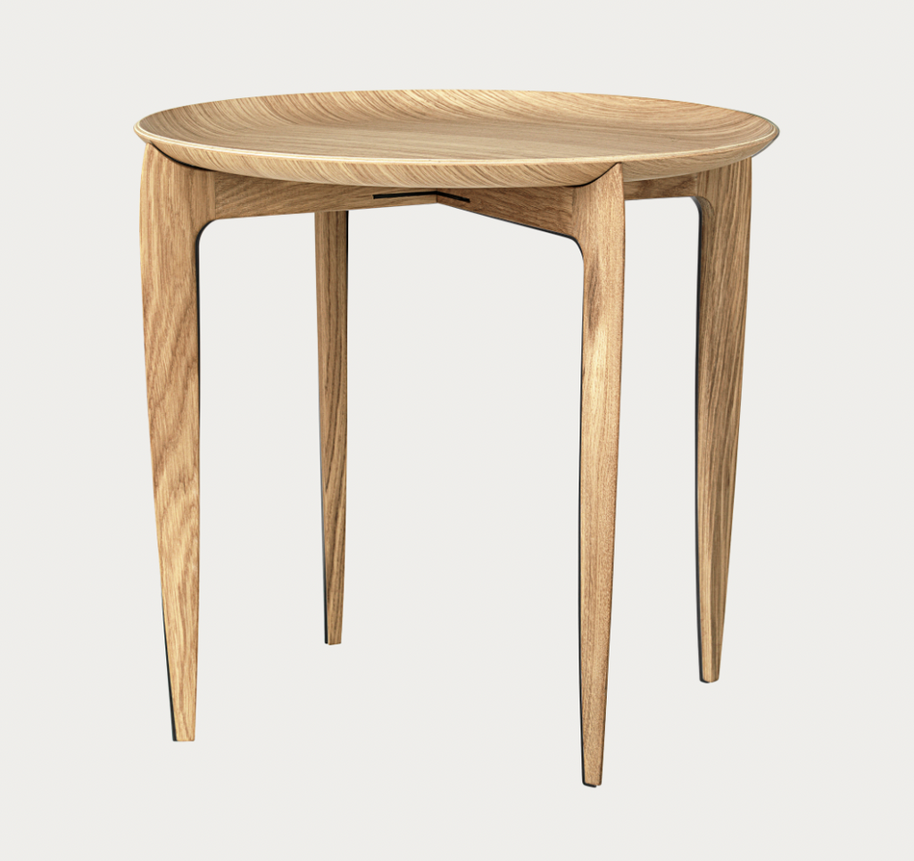 Foldable Tray Table - Oak - des. Willumsen & Engholm, 1958 (made by Fritz Hansen)