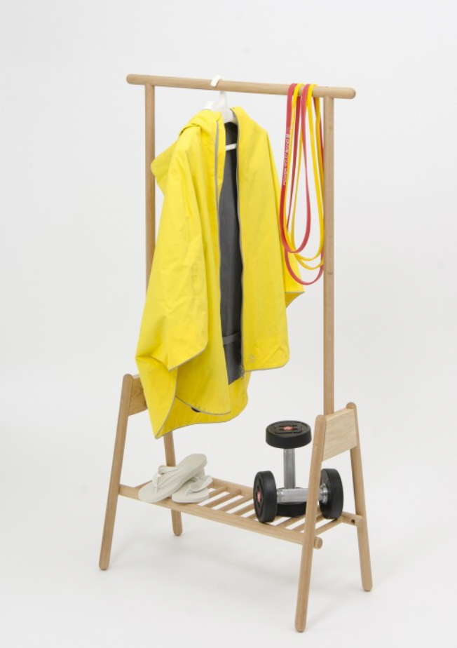 Hang Up Coat Stand - Oak - des. Lincoln Rivers for Wireworks