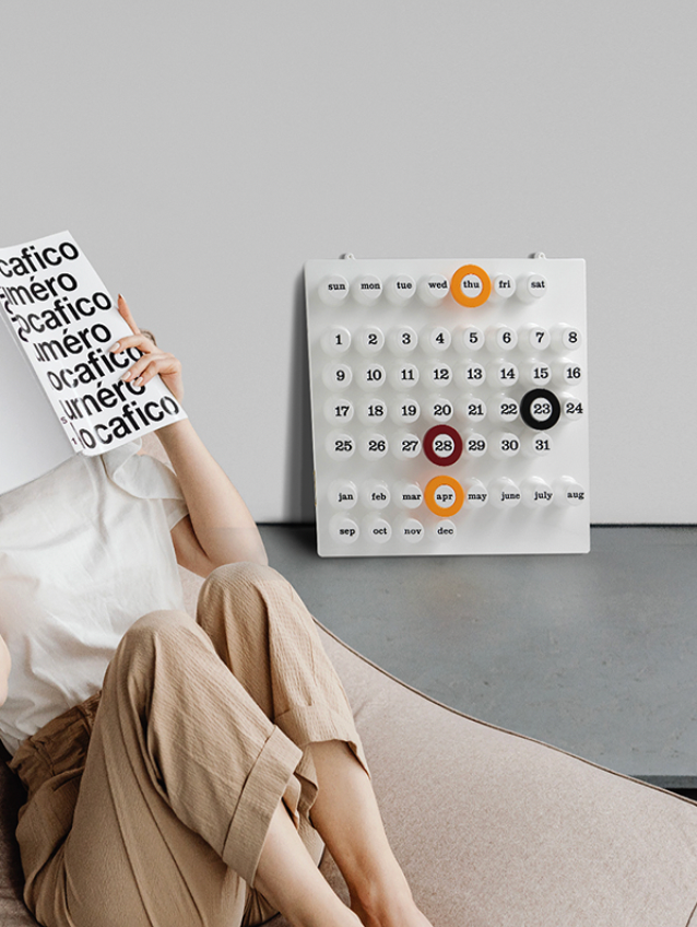 Ring a Date Perpetual Calendar - White