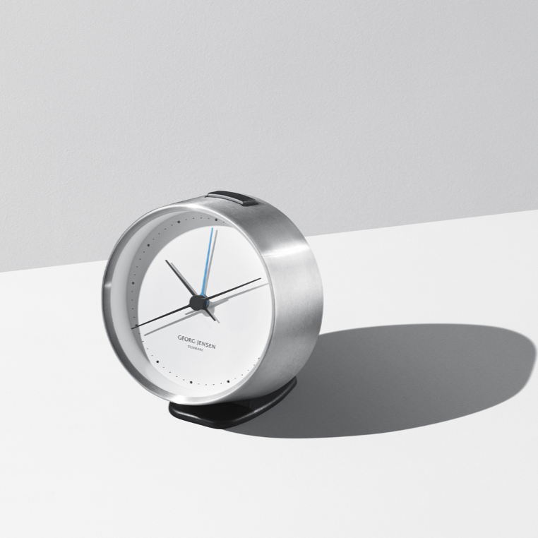 Alarm Clock with Holder des. Henning Koppel for Georg Jensen