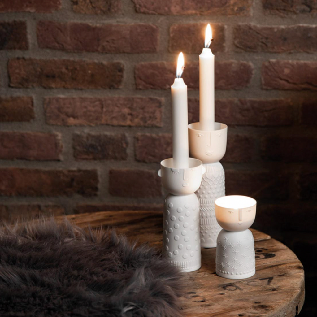 Luna Porcelain Candle Holder