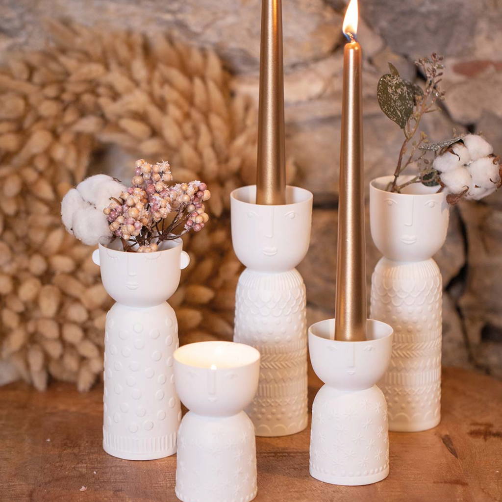 Luna Porcelain Candle Holder