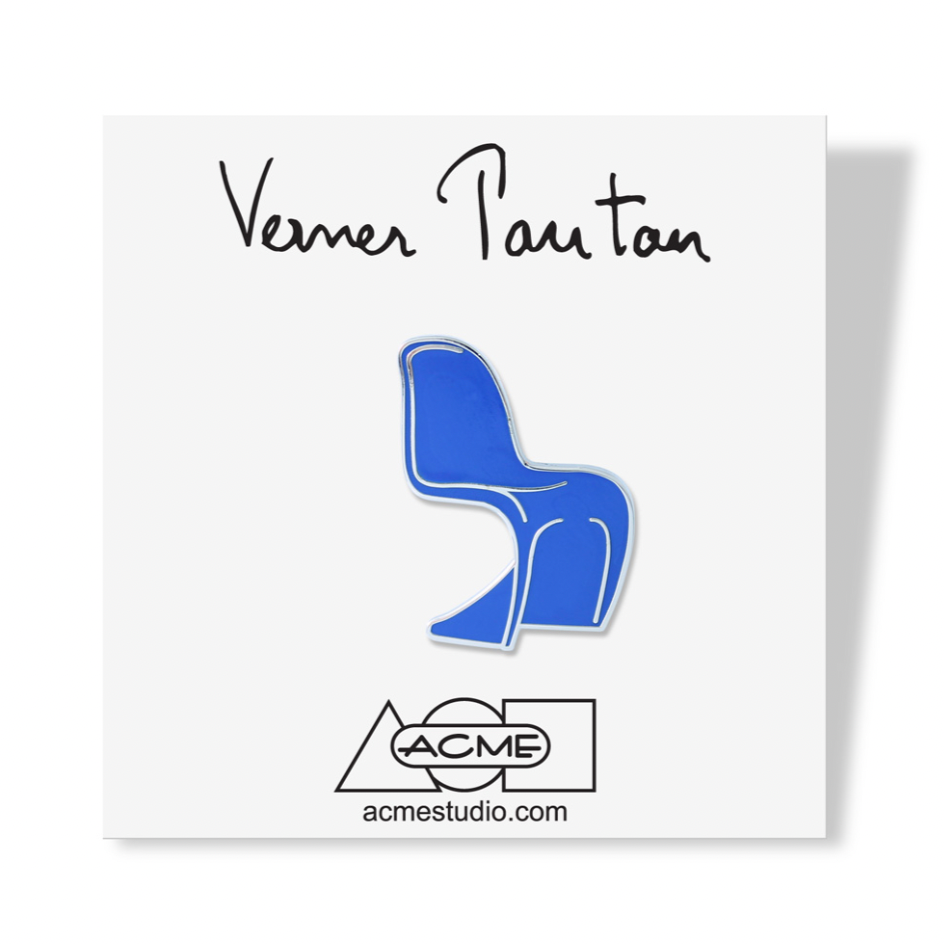 Blue Panton Chair Cloisonné Enamel Pin Badge