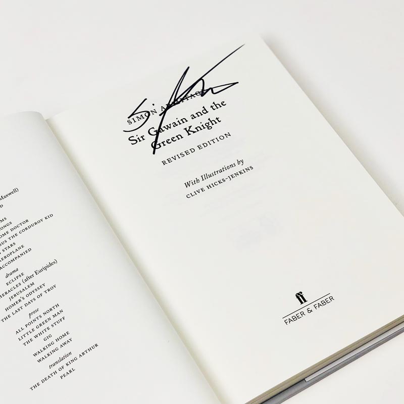 Sir Gawain and the Green Knight by Simon Armitage - signed hardback