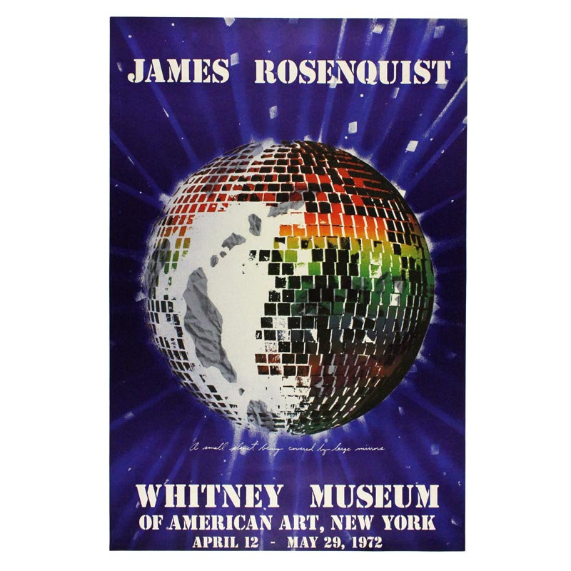 A Small Planet Being covered by Large Mirrors poster by James Rosenquist (Whitney Museum, New York, 1972)