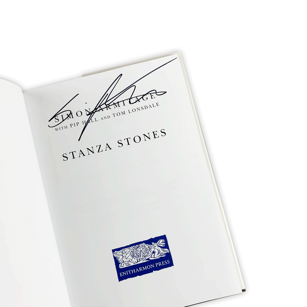 Stanza Stones by Simon Armitage with Pip Hall and Tom Lonsdale (hardback signed by Armitage)