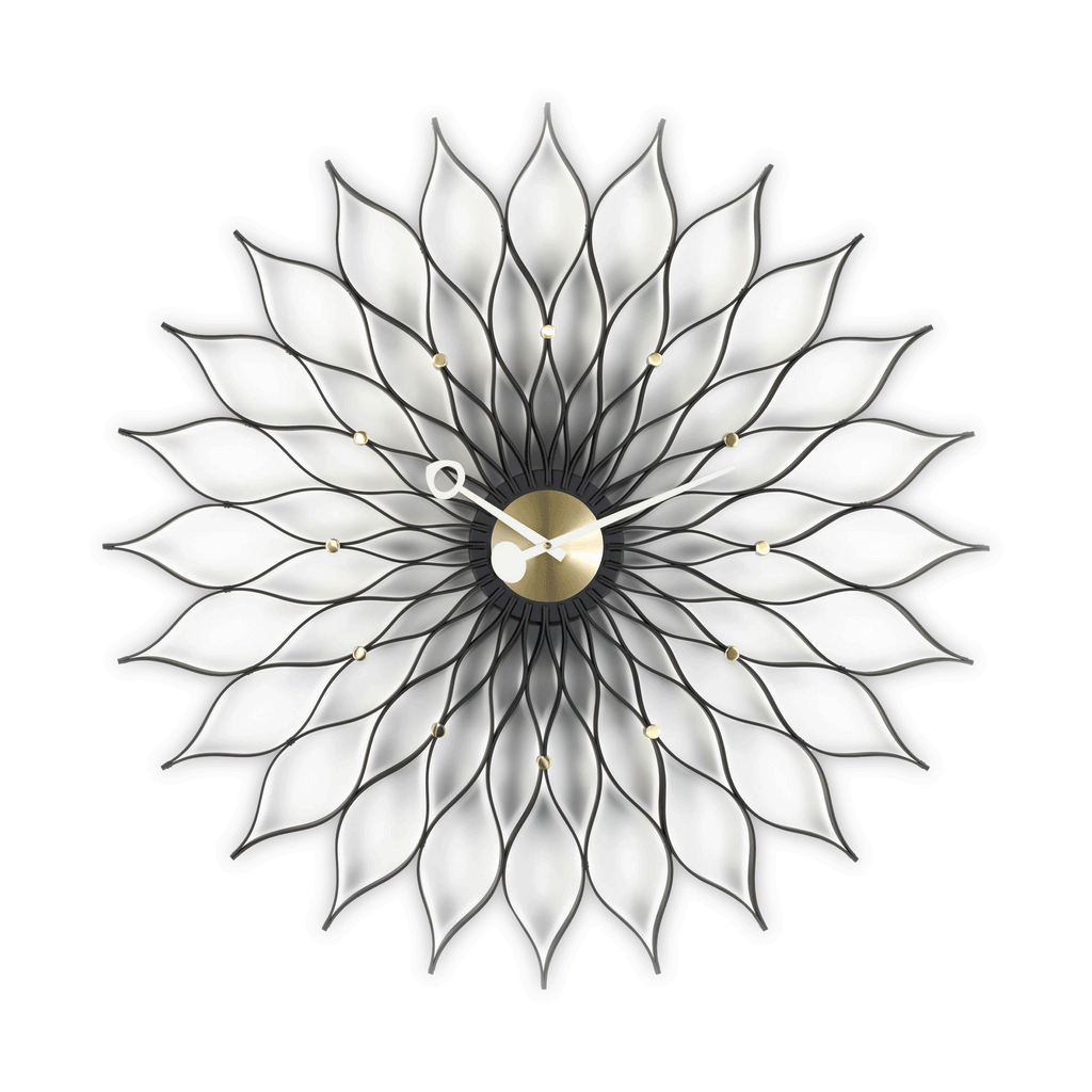 Sunflower wall clock (black) des. George Nelson, 1948 - 1960 (made by Vitra)