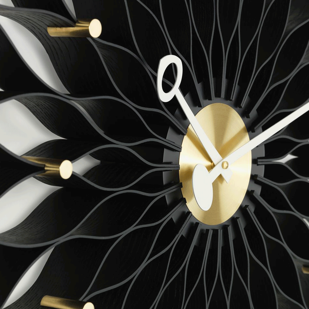 Sunflower wall clock (black) des. George Nelson, 1948 - 1960 (made by Vitra)