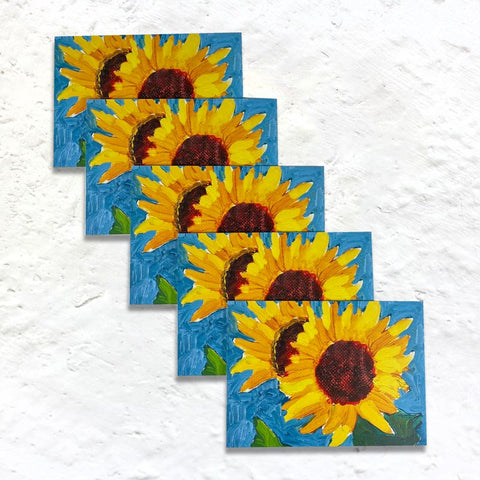 Sunflowers for Hope and Joy Greetings Cards by David Hockney - Pack of 5