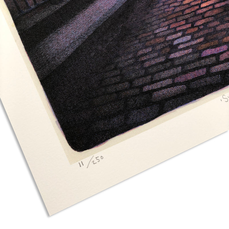 Sunrise, Albert Terrace, Saltaire signed limited edition giclée print by Nick Tankard