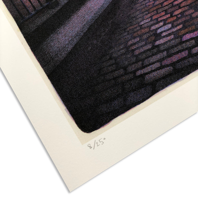 Sunrise, Albert Terrace, Saltaire signed limited edition giclée print by Nick Tankard