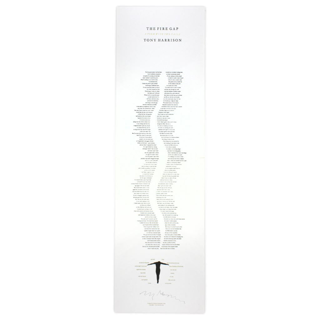 The Fire Gap Poster (signed) by Tony Harrison