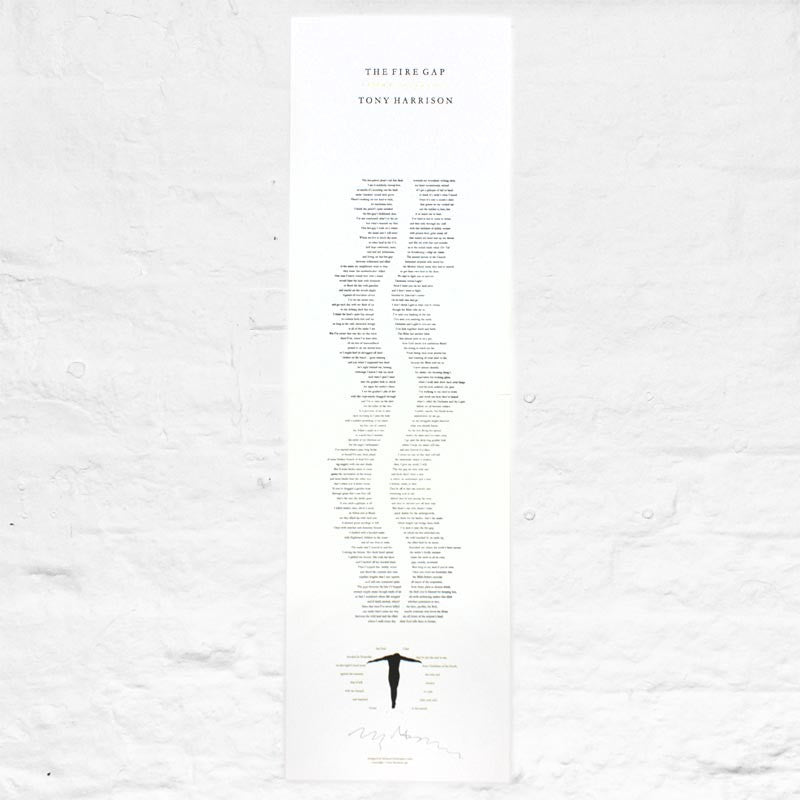 The Fire Gap Poster (signed) by Tony Harrison
