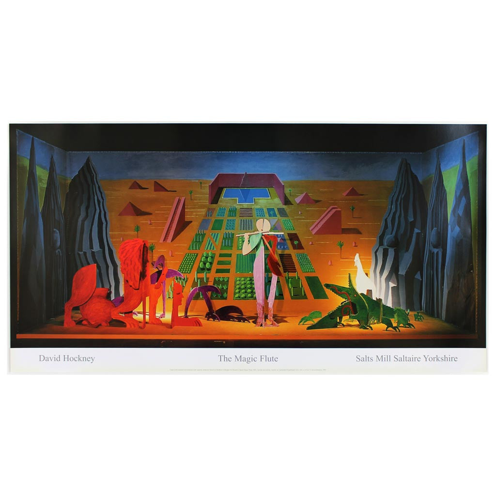 The Magic Flute Exhibition Poster by David Hockney