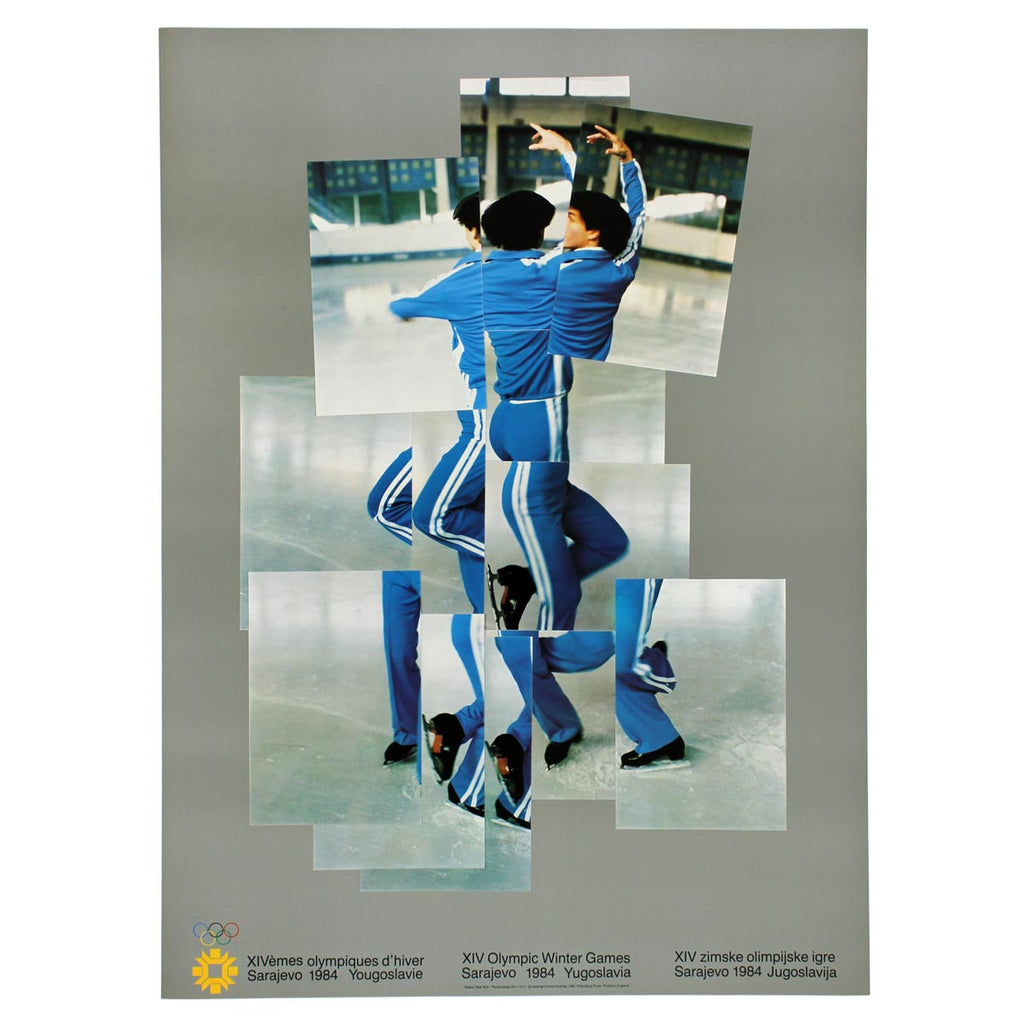 The Skater (Official 1984 Sarajevo Winter Olympics Poster) by David Hockney