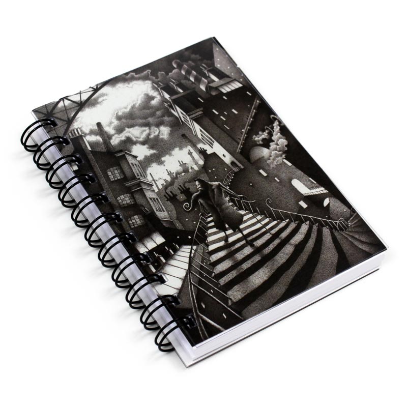 Titus Descends A6 spiral notebook by Nick Tankard