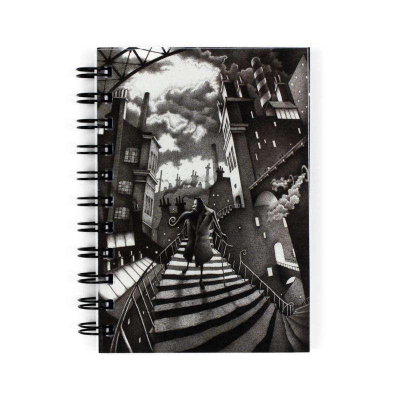 Titus Descends A6 spiral notebook by Nick Tankard