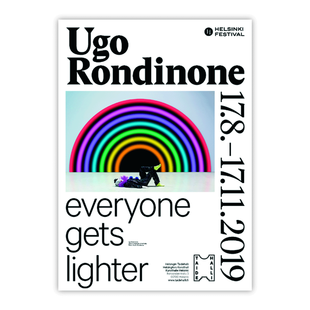 everyone gets lighter exhibition poster by Ugo Rondinone