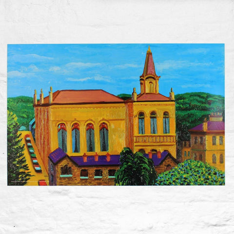 Victoria Hall, Saltaire poster by David Hockney