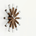 Wheel wall clock (walnut) des. George Nelson, 1948 - 1960 (made by Vitra)