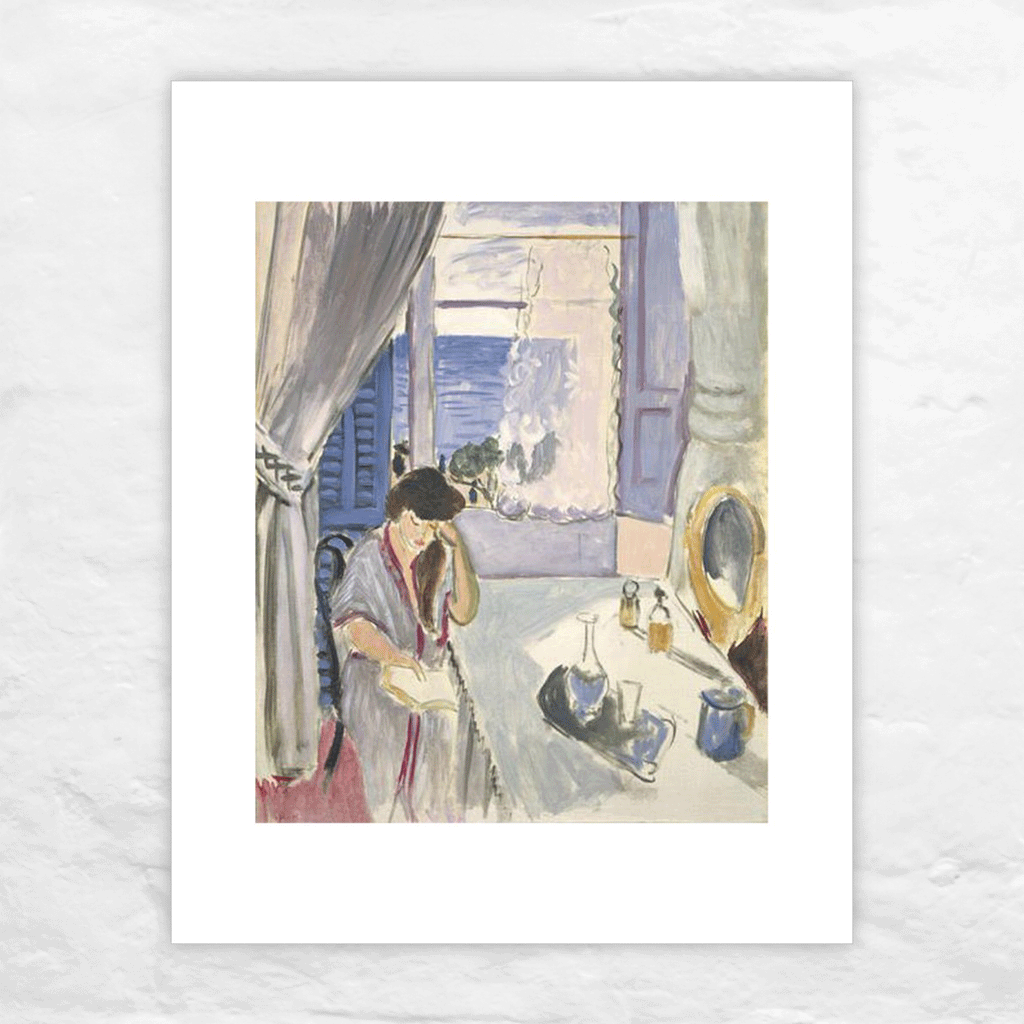 Woman Reading at a Dressing Table, late 1919 poster by Henri Matisse