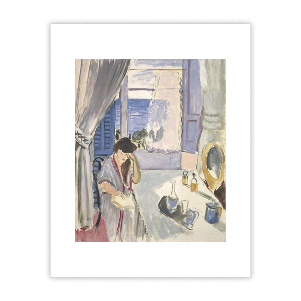 Woman Reading at a Dressing Table, late 1919 poster by Henri Matisse