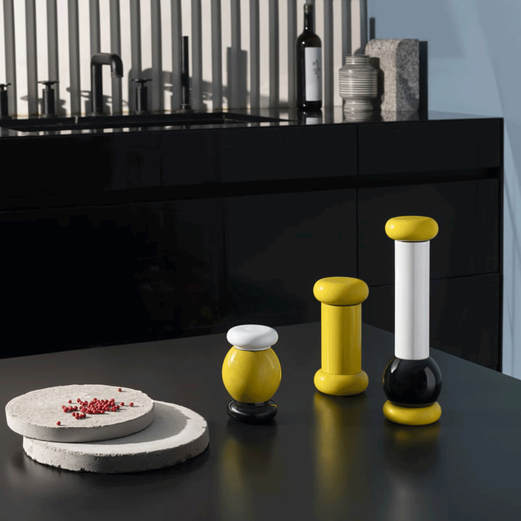 Twergi Grinder - Yellow - des. Ettore Sottsass for Alessi