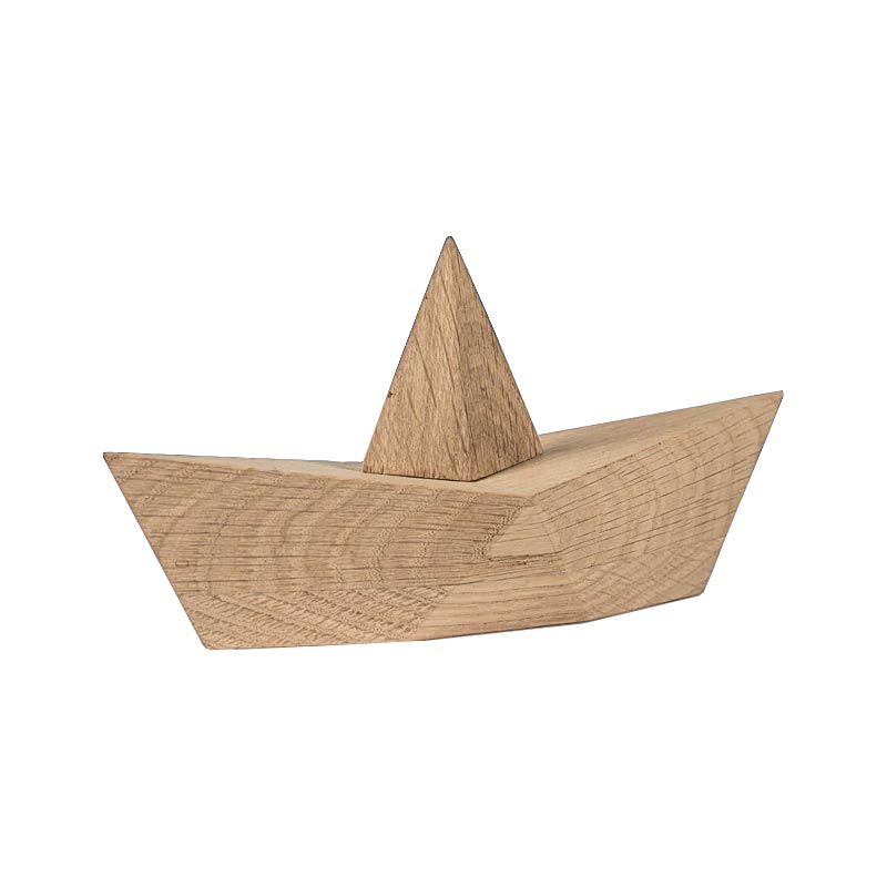 Admiral Wooden 'Paper' Boat by Boyhood - Large, Natural Oak