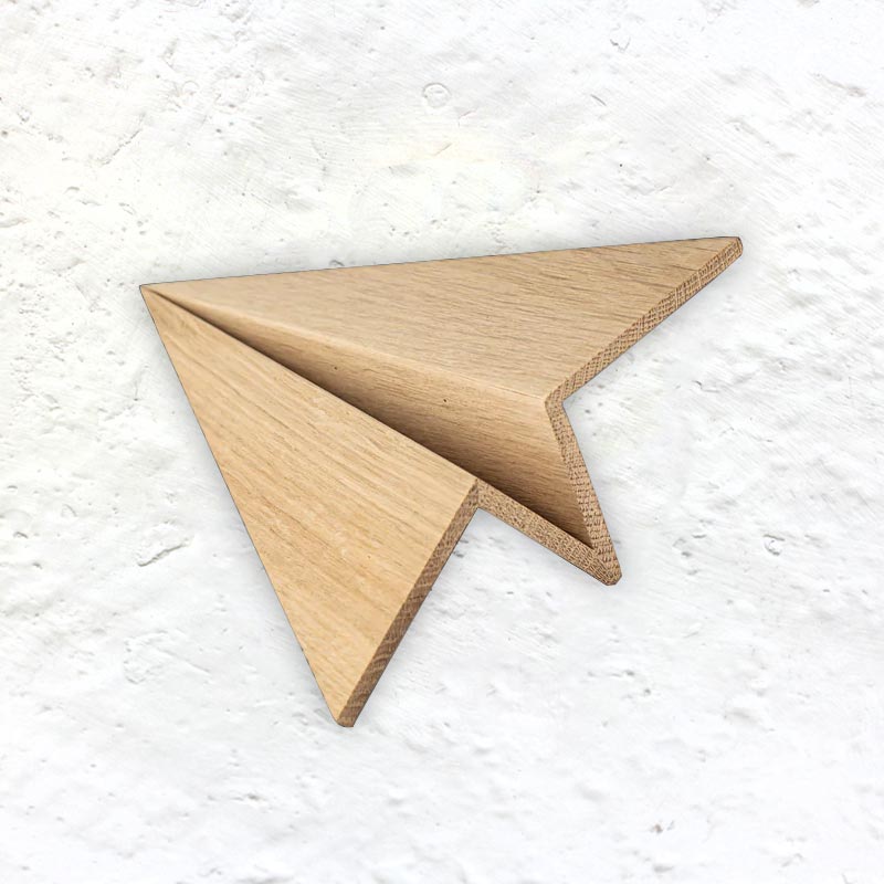 Maverick Wooden 'Paper' Plane by Boyhood – Large, Natural Oak