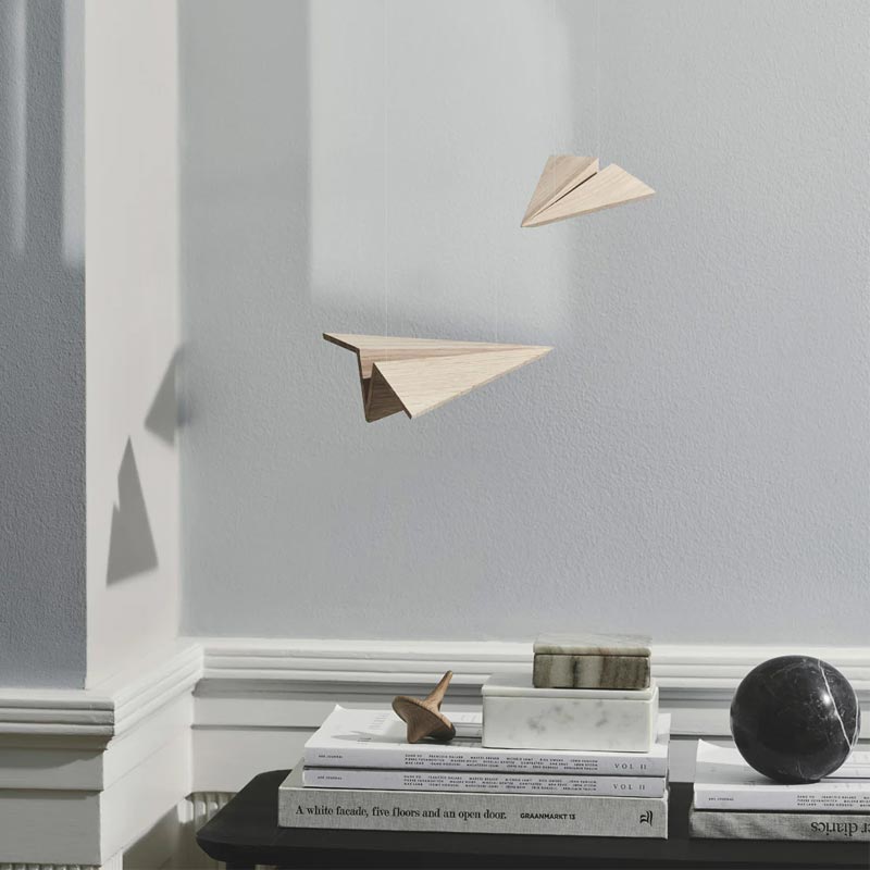 Maverick Wooden 'Paper' Plane by Boyhood - Small, Natural Oak