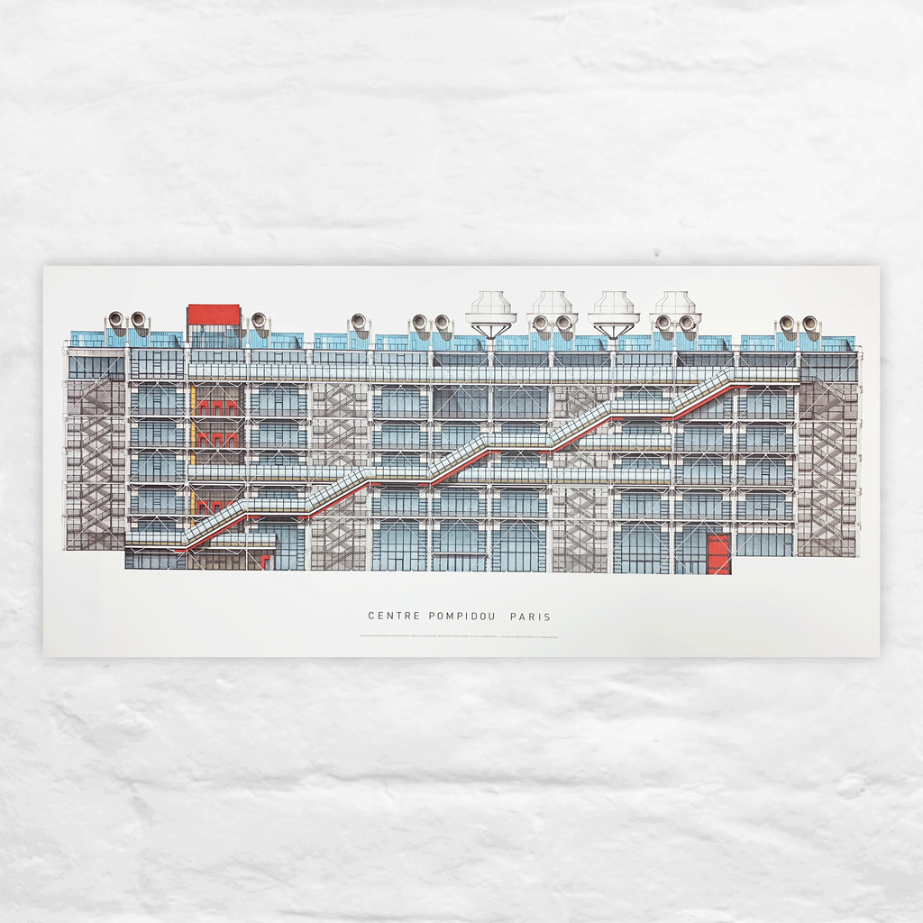 Richard Rogers and Renzo Piano: Pompidou Centre poster