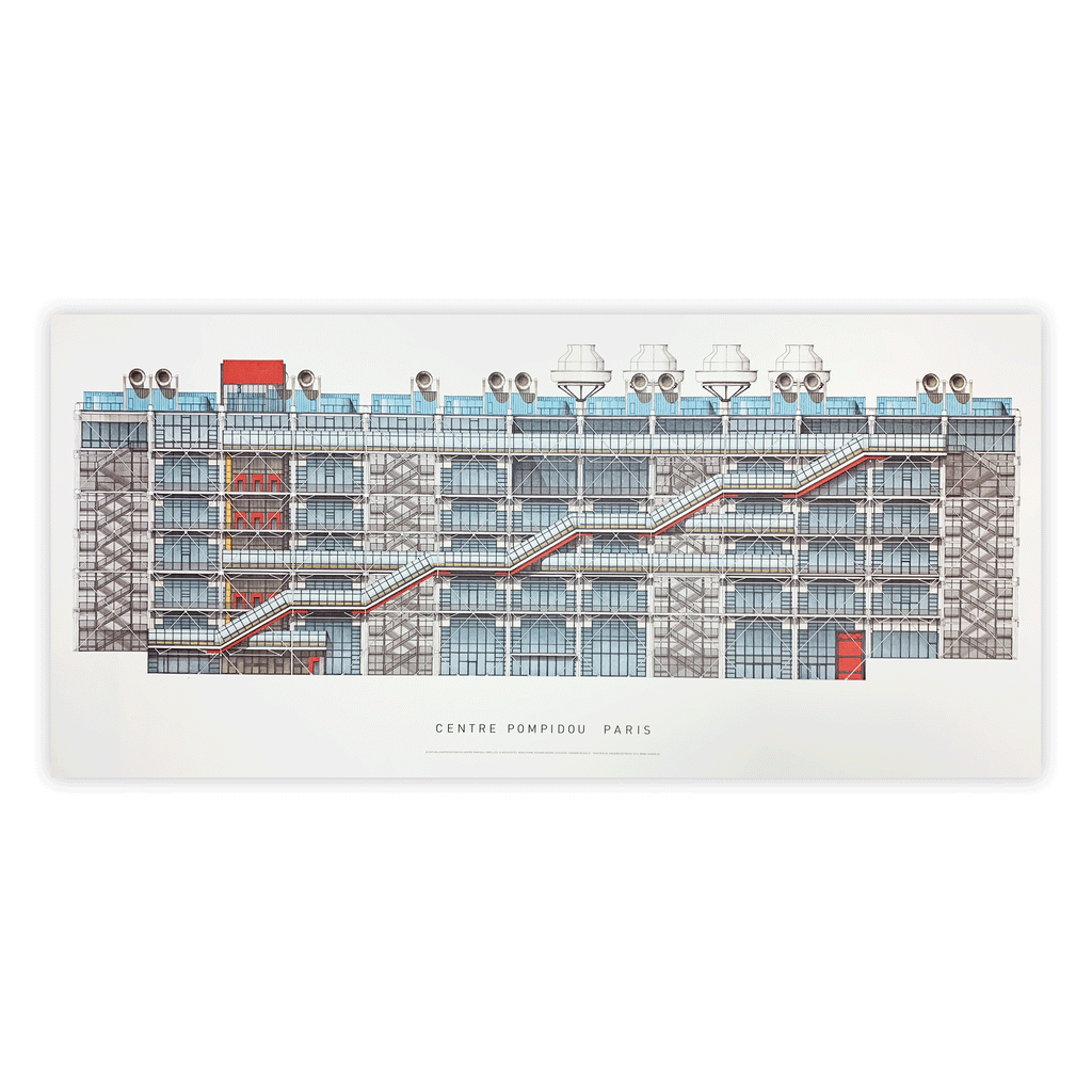 Richard Rogers and Renzo Piano: Pompidou Centre poster