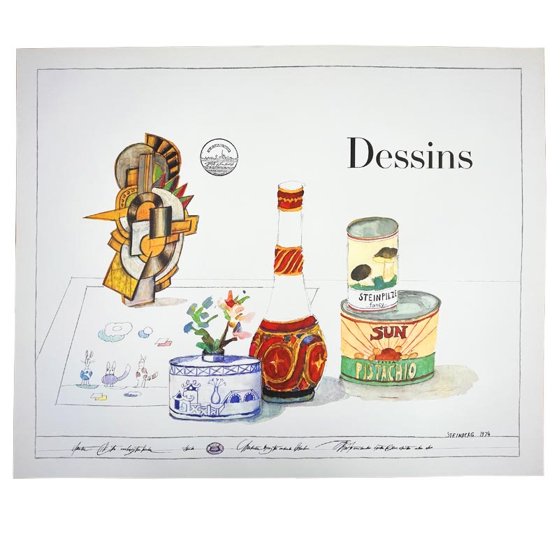 Dessins, 1981 exhibition poster by Saul Steinberg