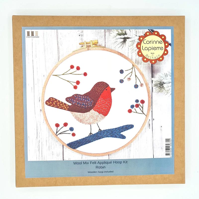 Corinne Lapierre Felt Applique Hoop Craft Kit: Robin